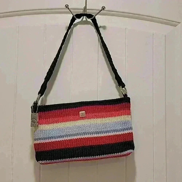 Lina Crochet Shoulder Bag Red White Blue - Picture 7 of 7